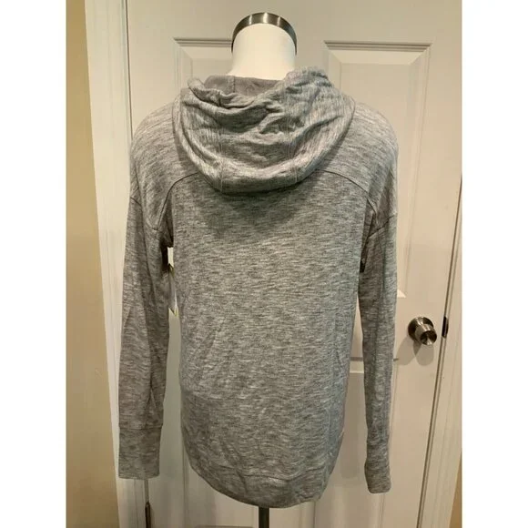 Athleta Heathered Gray Hoodie W/ Thumb Holes, Size XS (US) - Picture 7 of 9